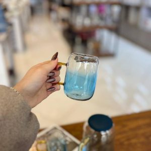 لیوان پیرکس رنگی پک دو عددی