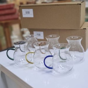 فنجان پیرکس دسته رنگی  ساده